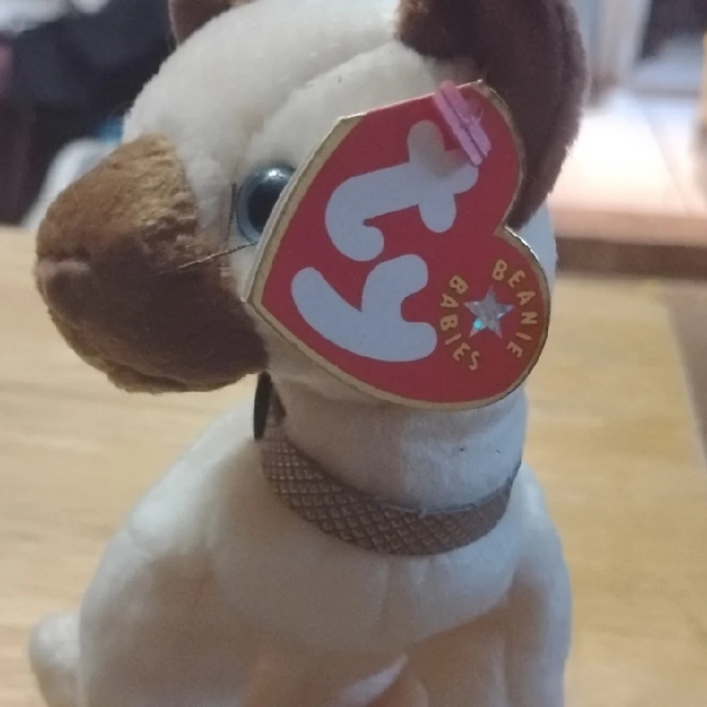 TY Beanie Babies Brown and Cream Dog Plush